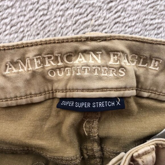 American Eagle Outfitters Womens Jeans Size 8 Skinny Jeggings Stretch Casual Tan - Picture 7 of 14